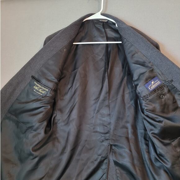 VTG Lord & Taylor 100% Cashmere Sport Coat 44R Gray Blazer Jacket Soft - Picture 8 of 11